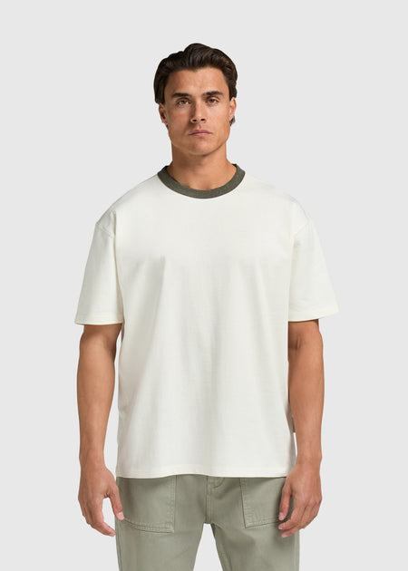 Washed Collar Tee - Chimera Green