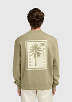 Palm Square Crewneck - Vert ardoise