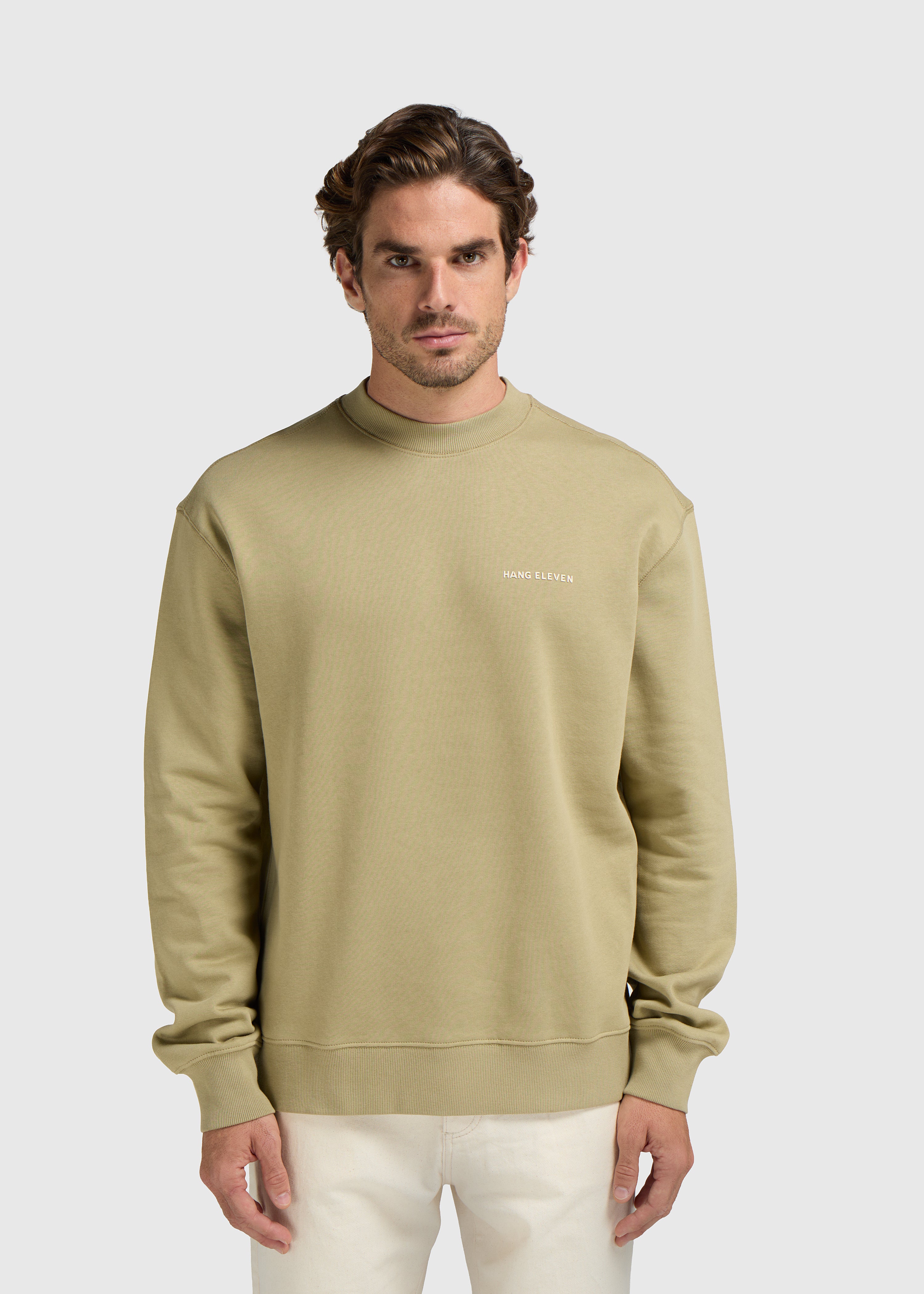 Palm Square Crewneck - Slate Green