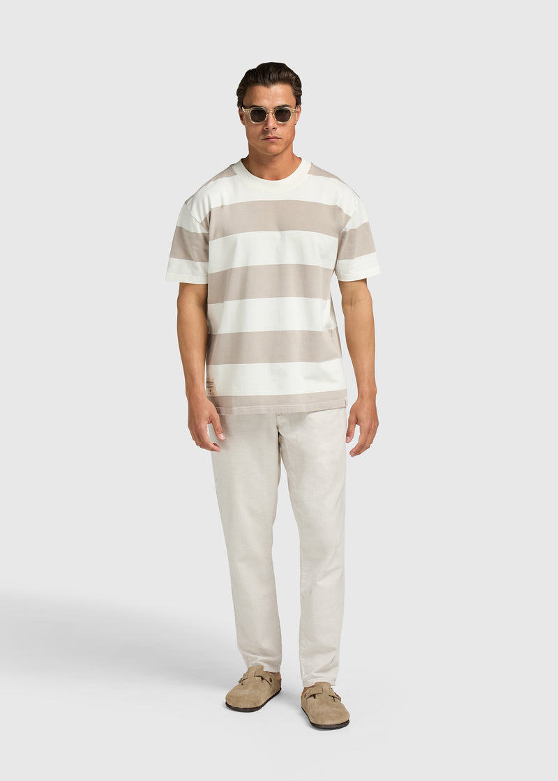 Big Stripe Tee - Sand