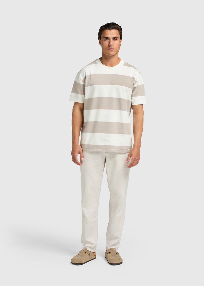 Big Stripe Tee - Sand