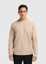 Soft Waffle Crewneck - Dark Sand