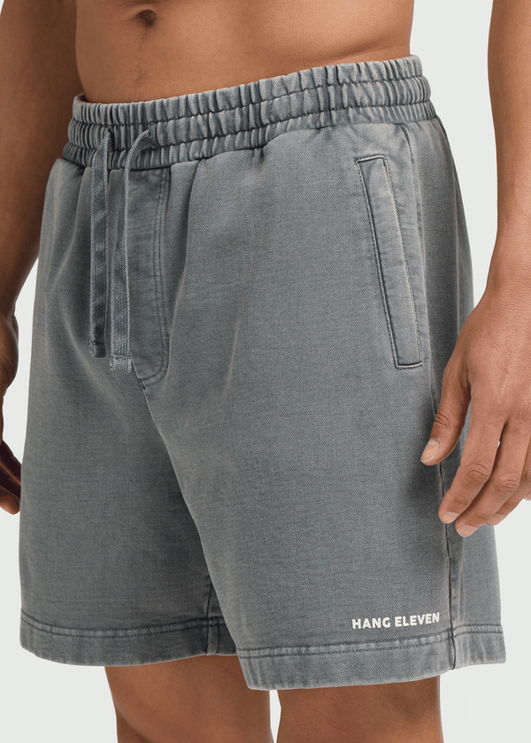 Washed Essential Sweat Short - Anthracite