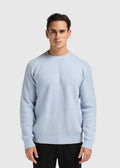 Soft Waffle Crewneck - Light Blue