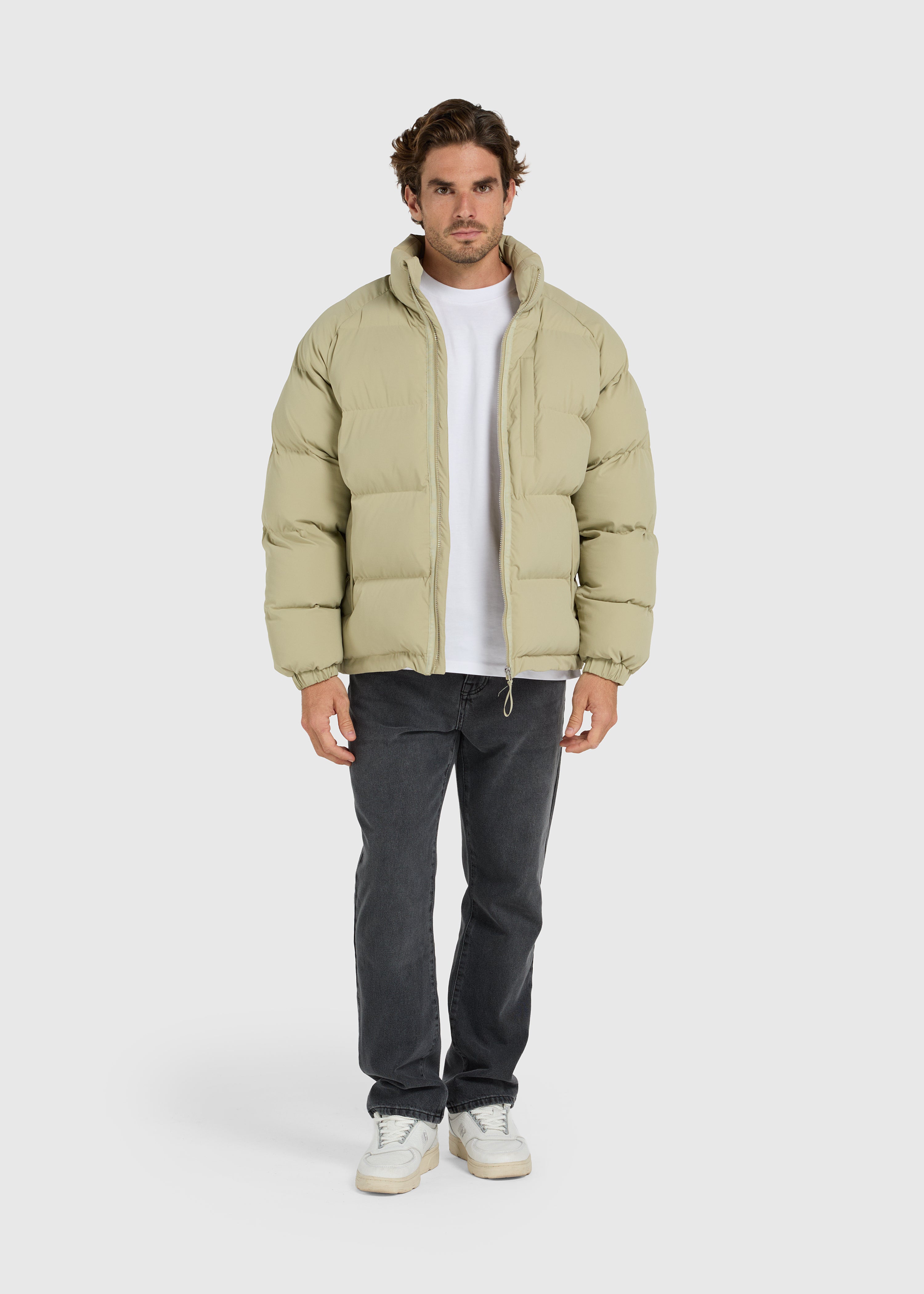 Ripstop Puffer Jacket - Slate Green