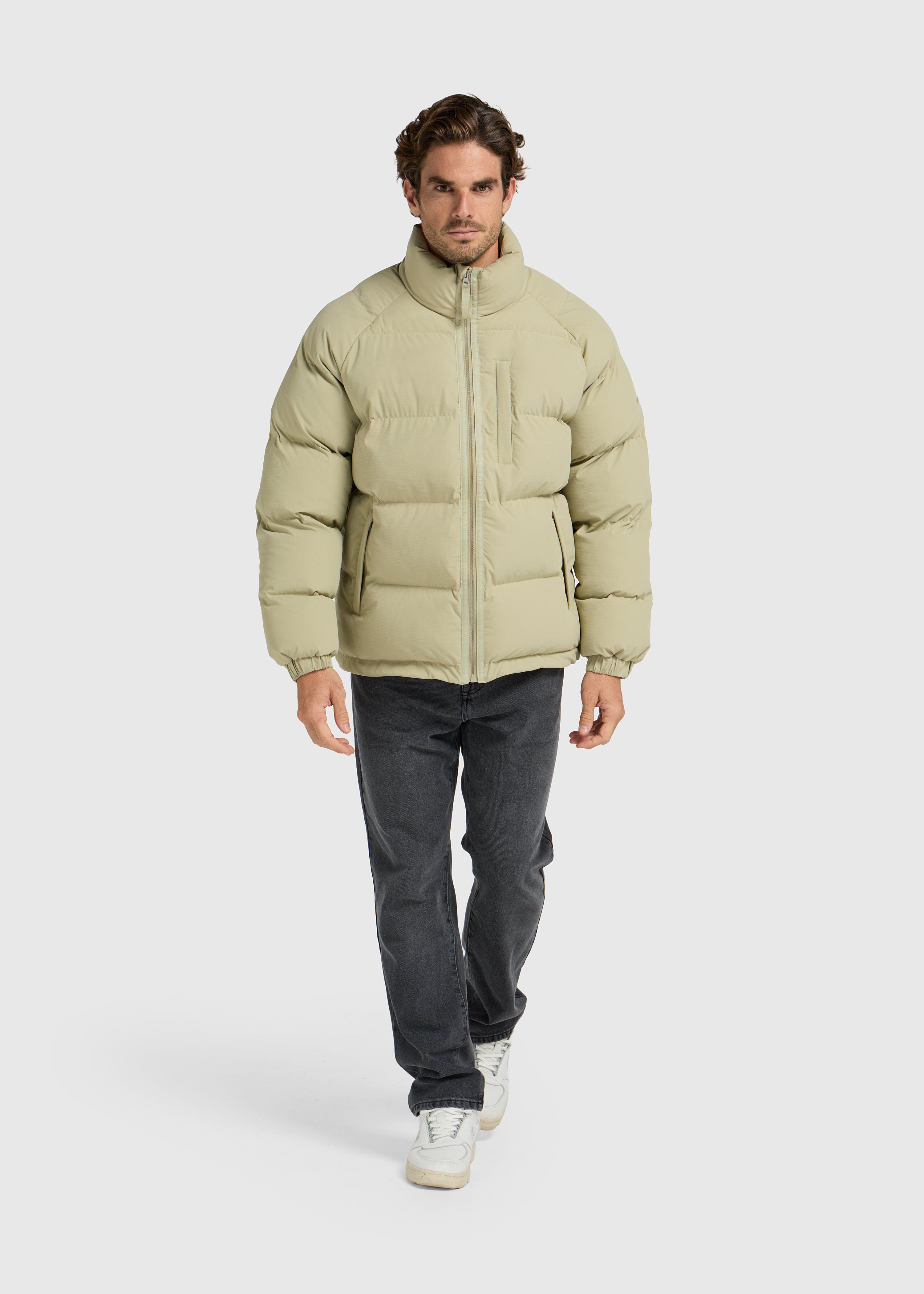 Ripstop Puffer Jacket - Slate Green