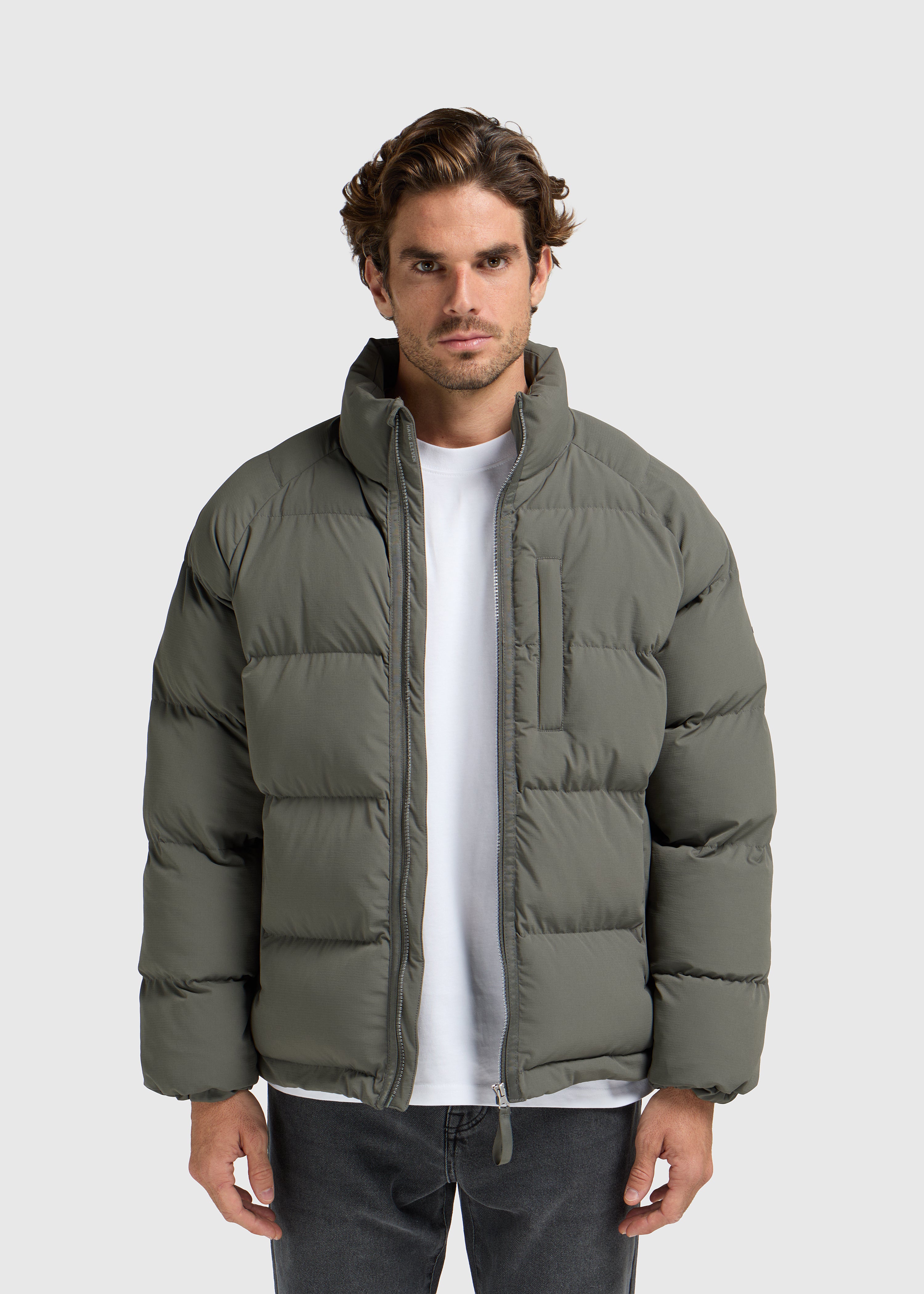 Ripstop Puffer Jacket - Dark Green