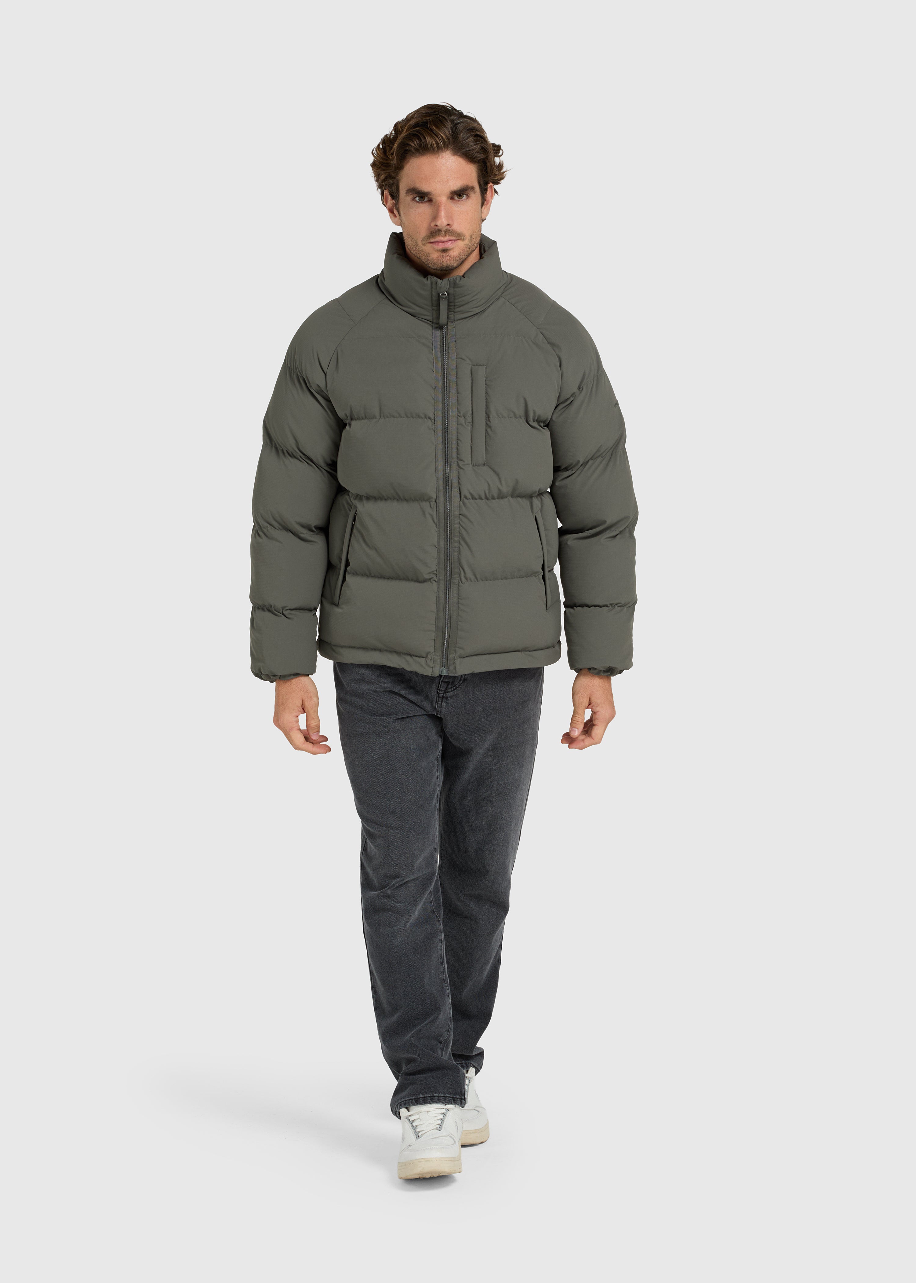 Ripstop Puffer Jacket - Dark Green