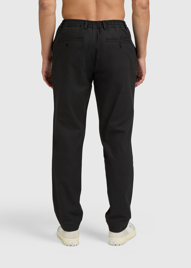 The Check Trouser - Off Black