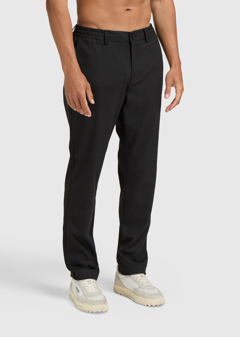 The Check Trouser - Off Black