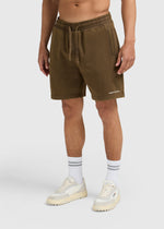 Washed Essential Sweat Short - Brown