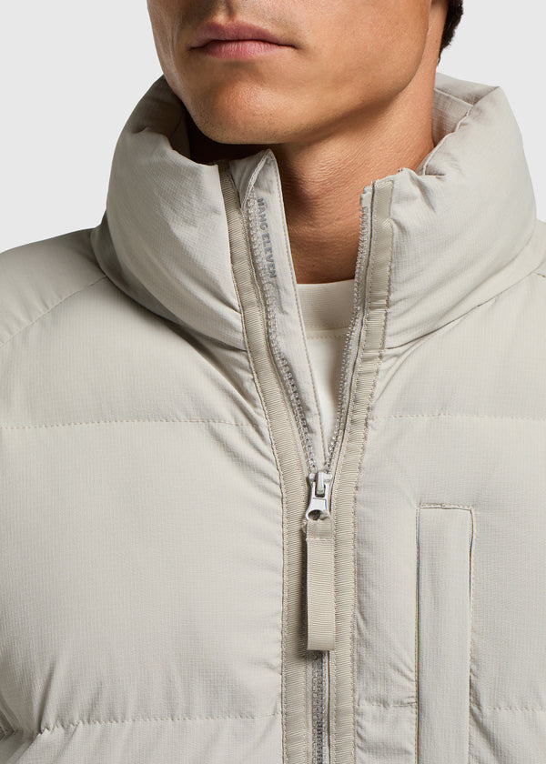 Ribstop Puffer Jacket - Grey