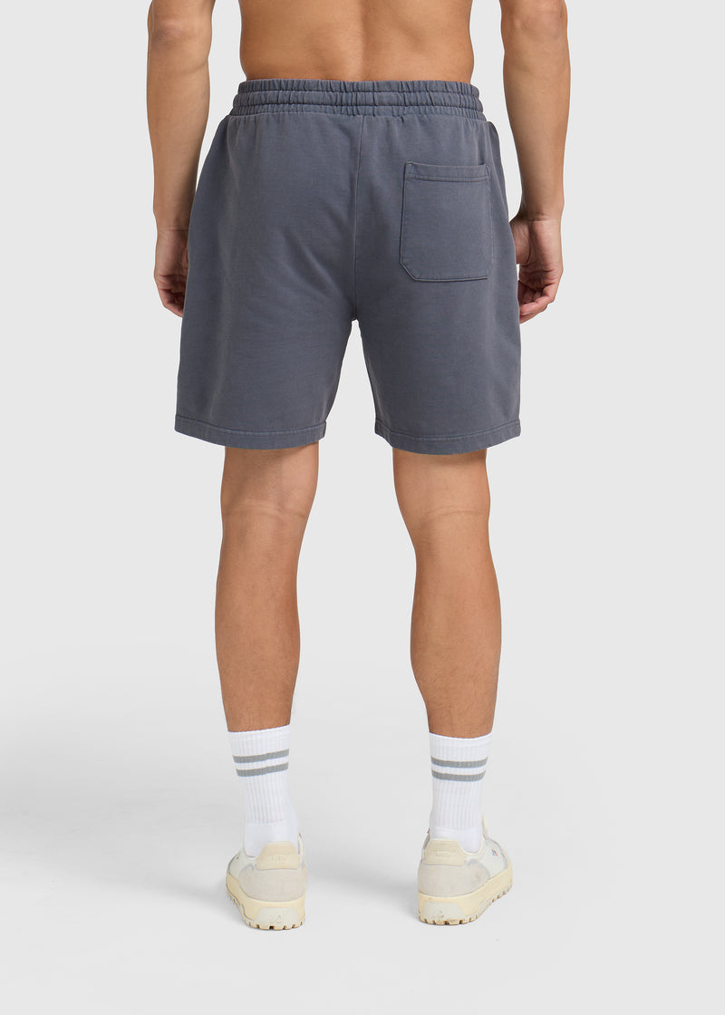 Washed Essential Sweat Short - Slate Blue
