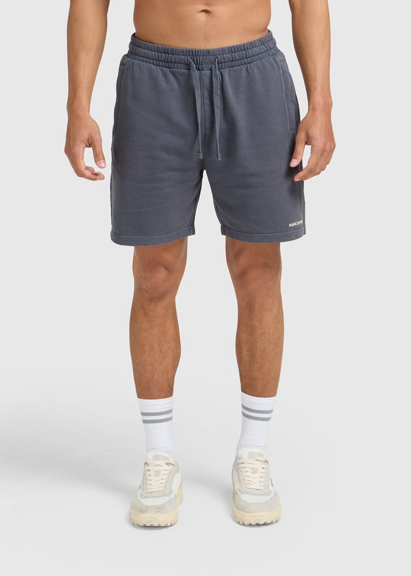 Washed Essential Sweat Short - Blue