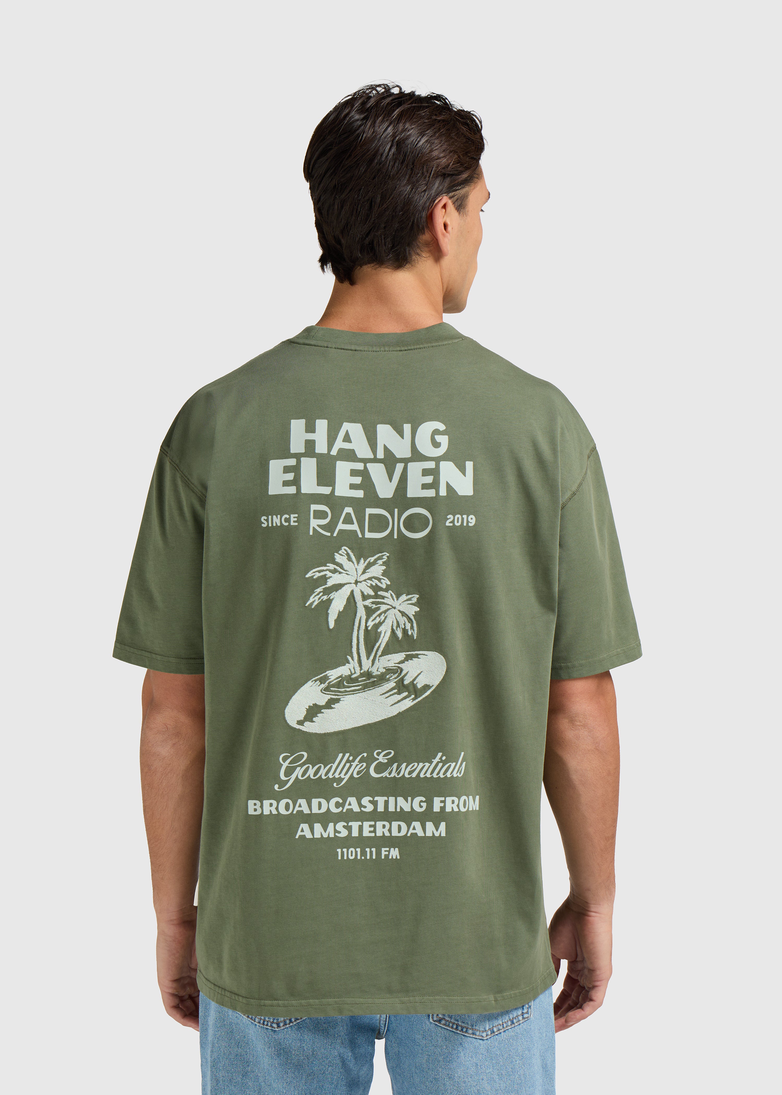 Radio Tee - Moss Green