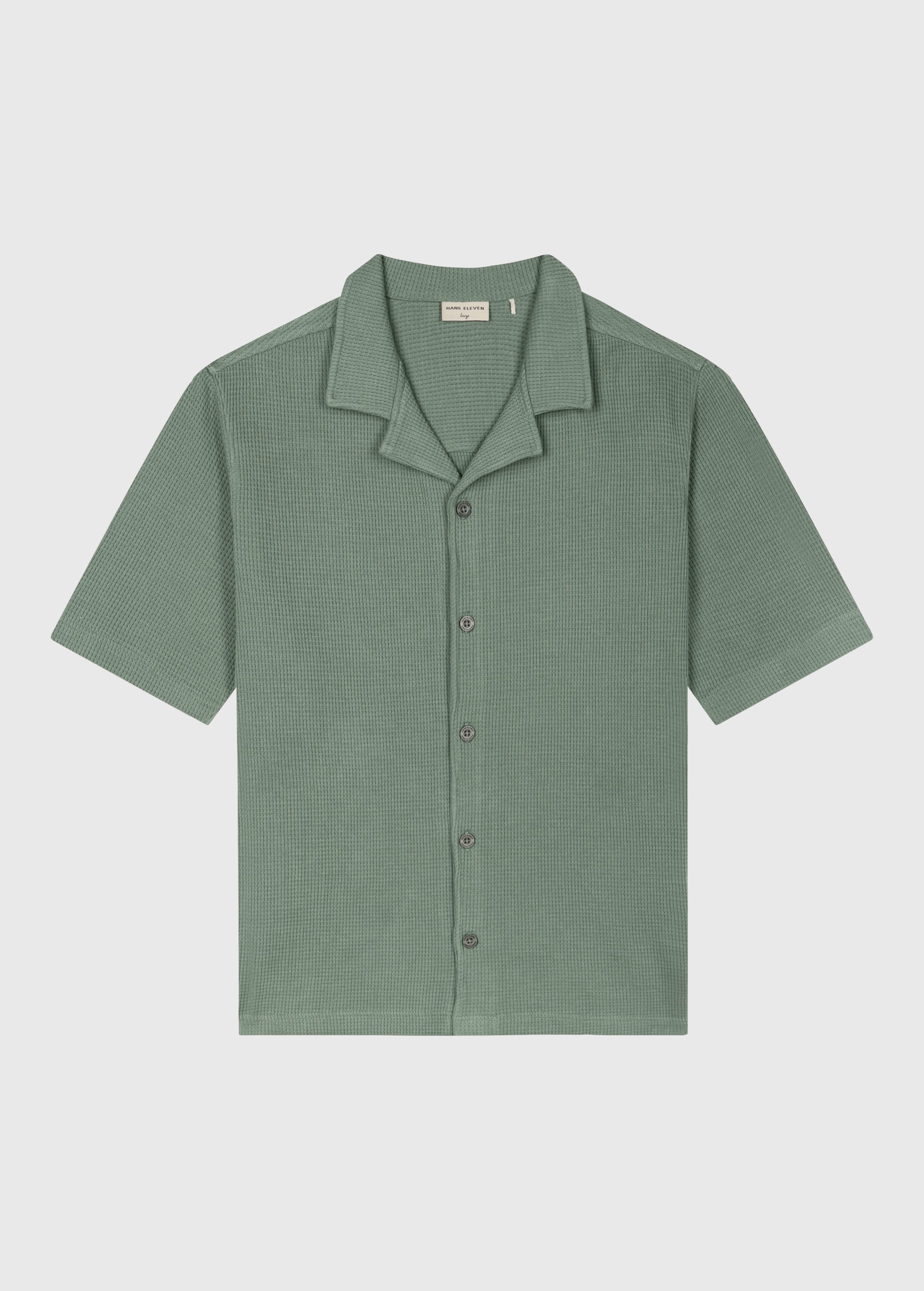 Waffle Shirt- Dark Sage Green