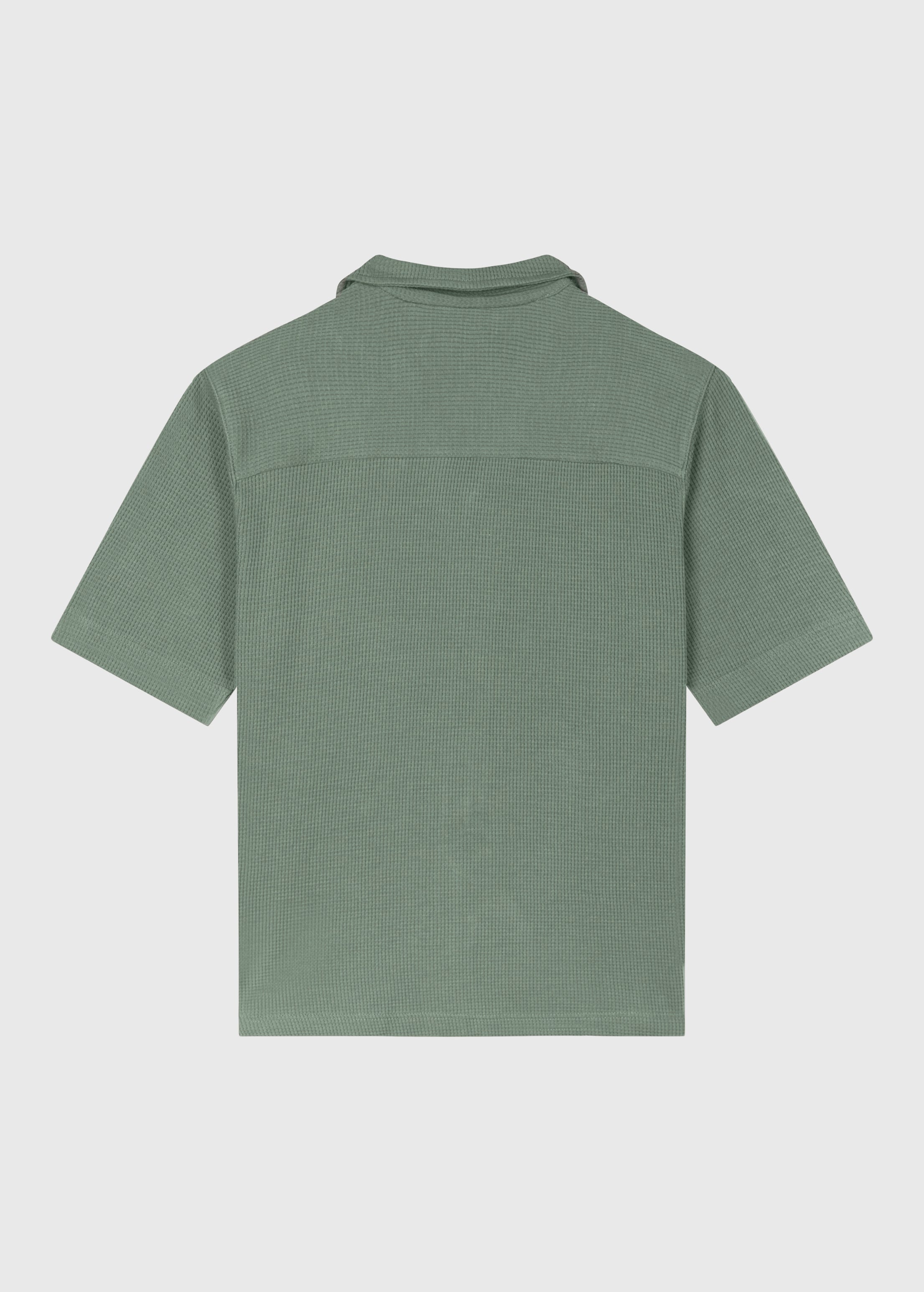 Waffle Shirt- Dark Sage Green