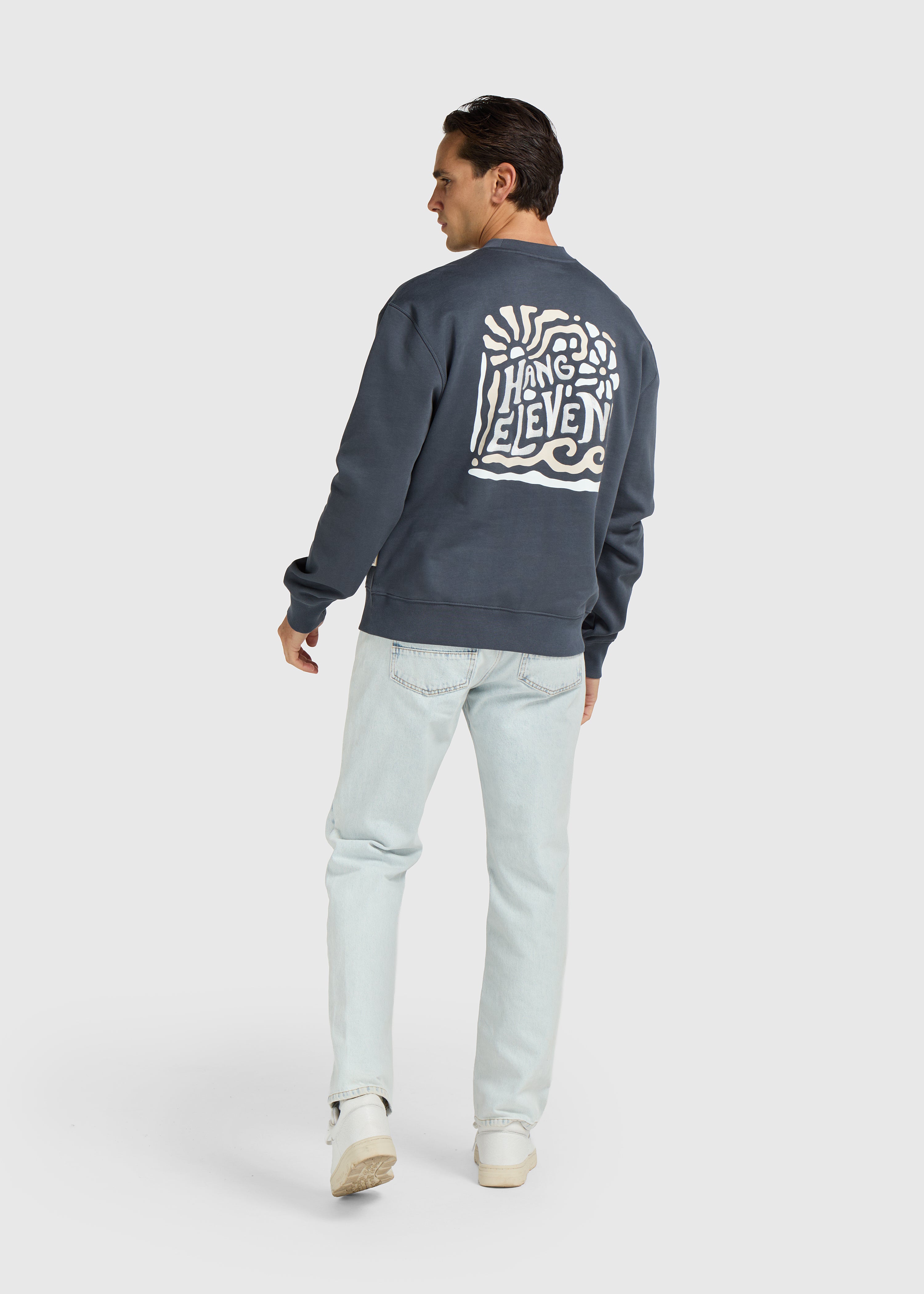 Wild Botanics Crewneck - Ombre Blue