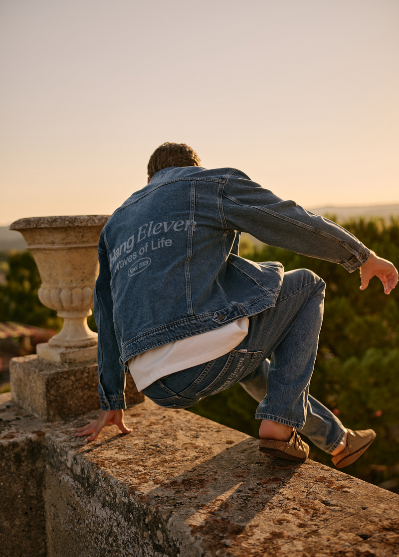 Premium Denim Jacket - Deep Blue