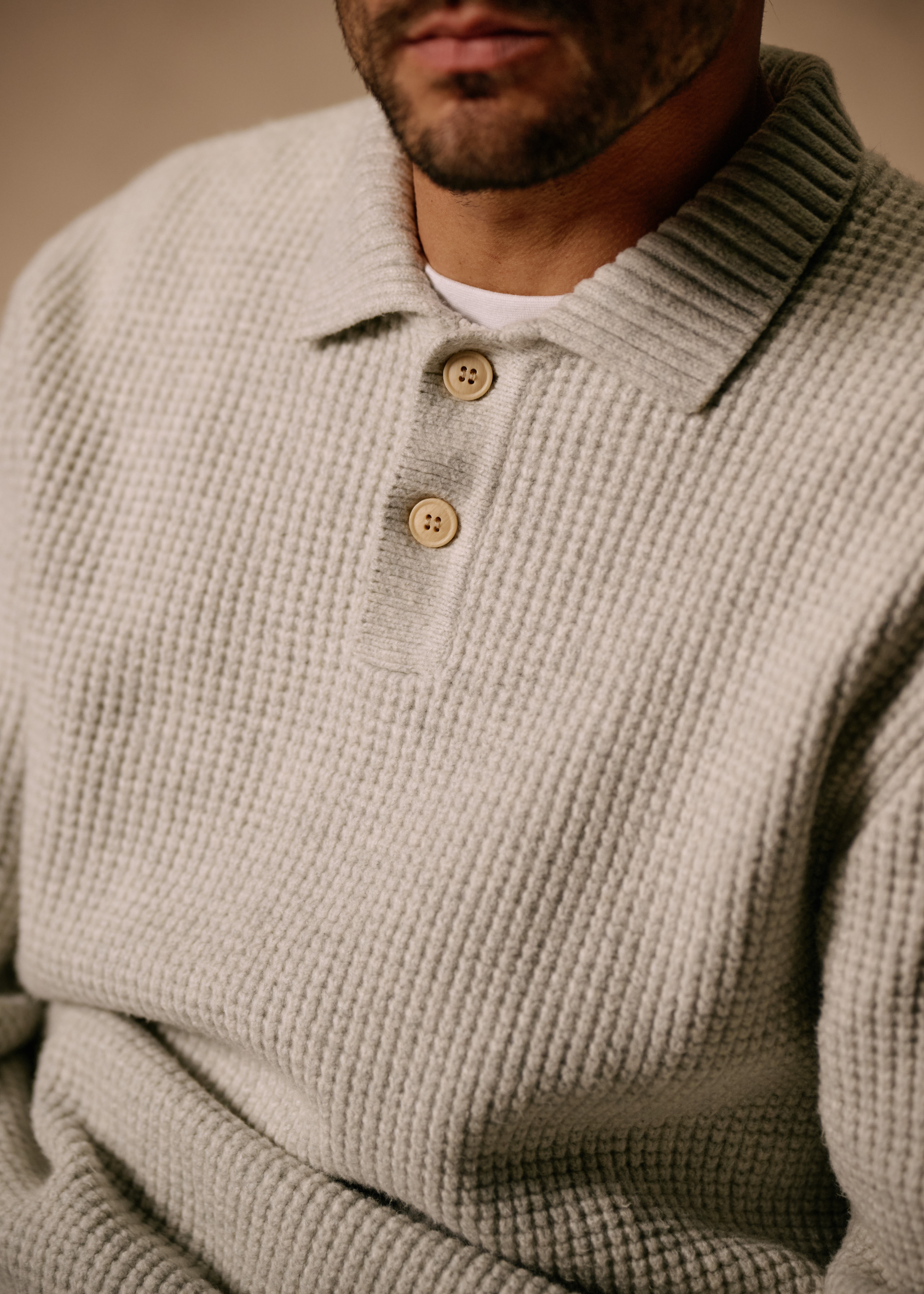 Heavy Structure Polo - Grey Melee