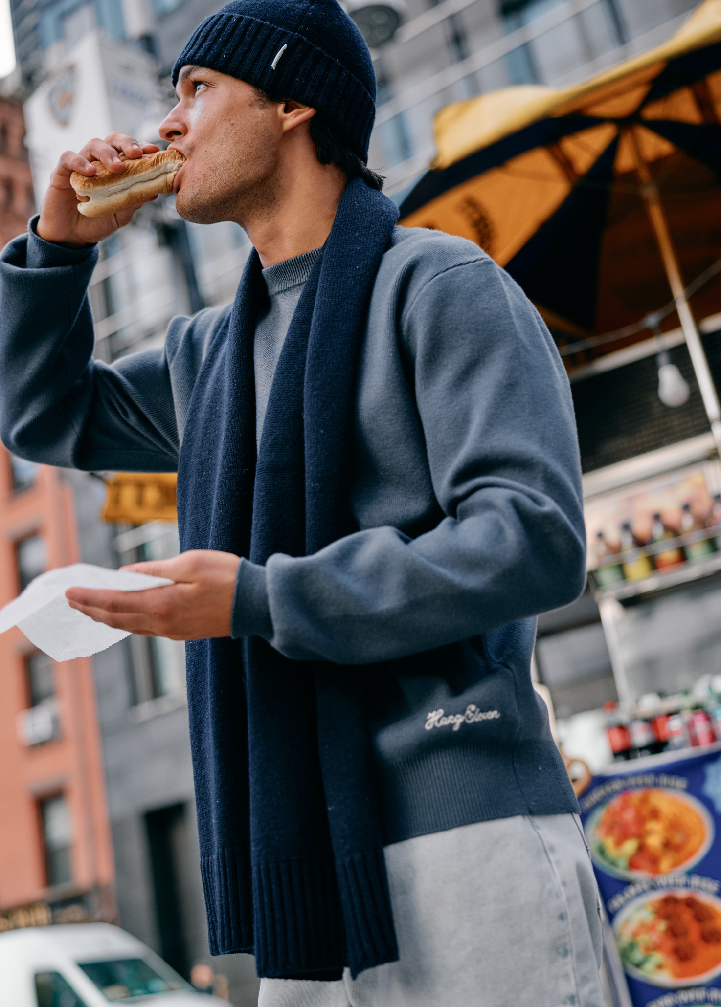 Compact Knit Crewneck - Navy Blue