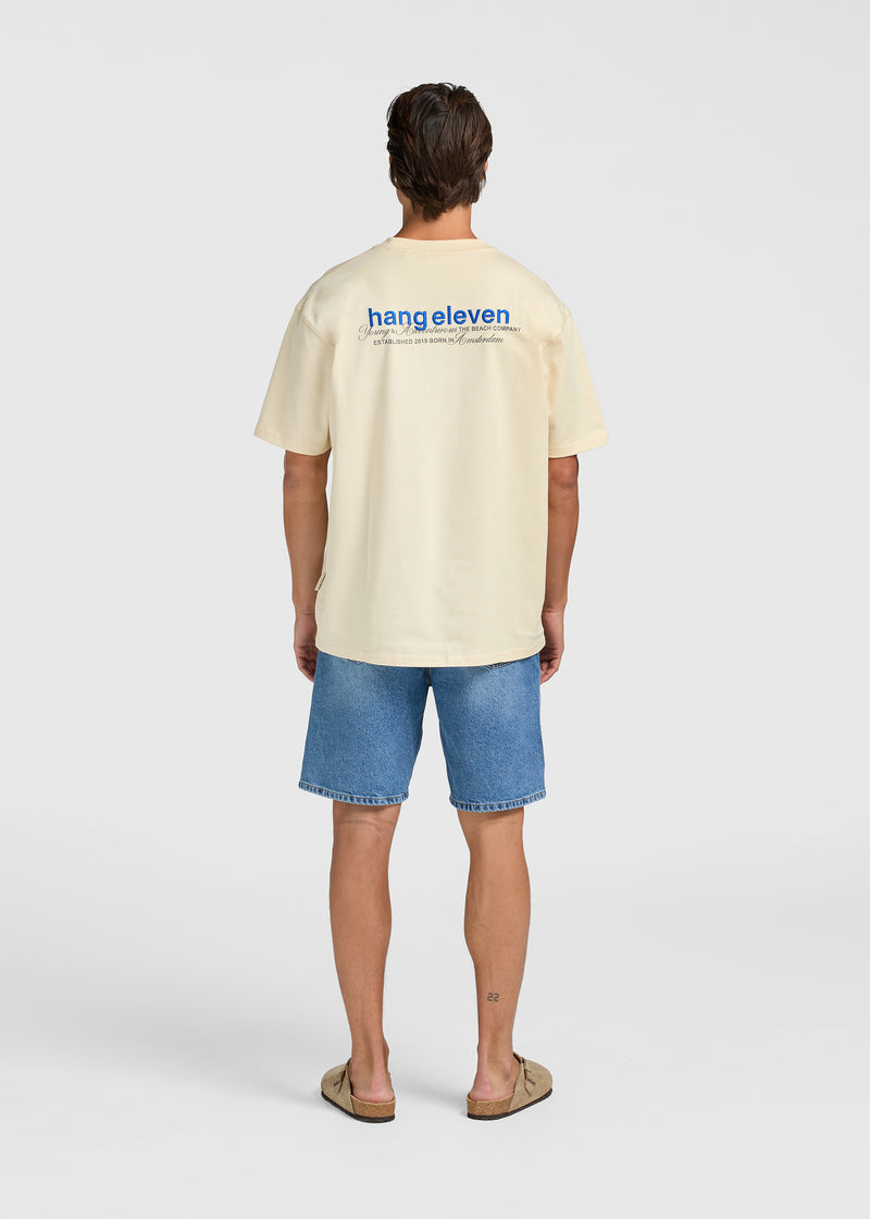 Brand Embro Tee - White Sand