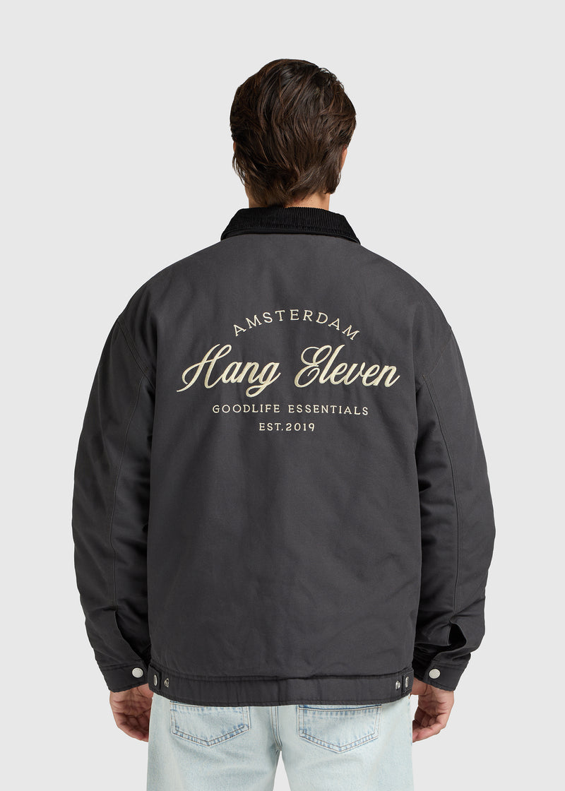Premium Arbeitsjacke – Mitternachtsschwarz