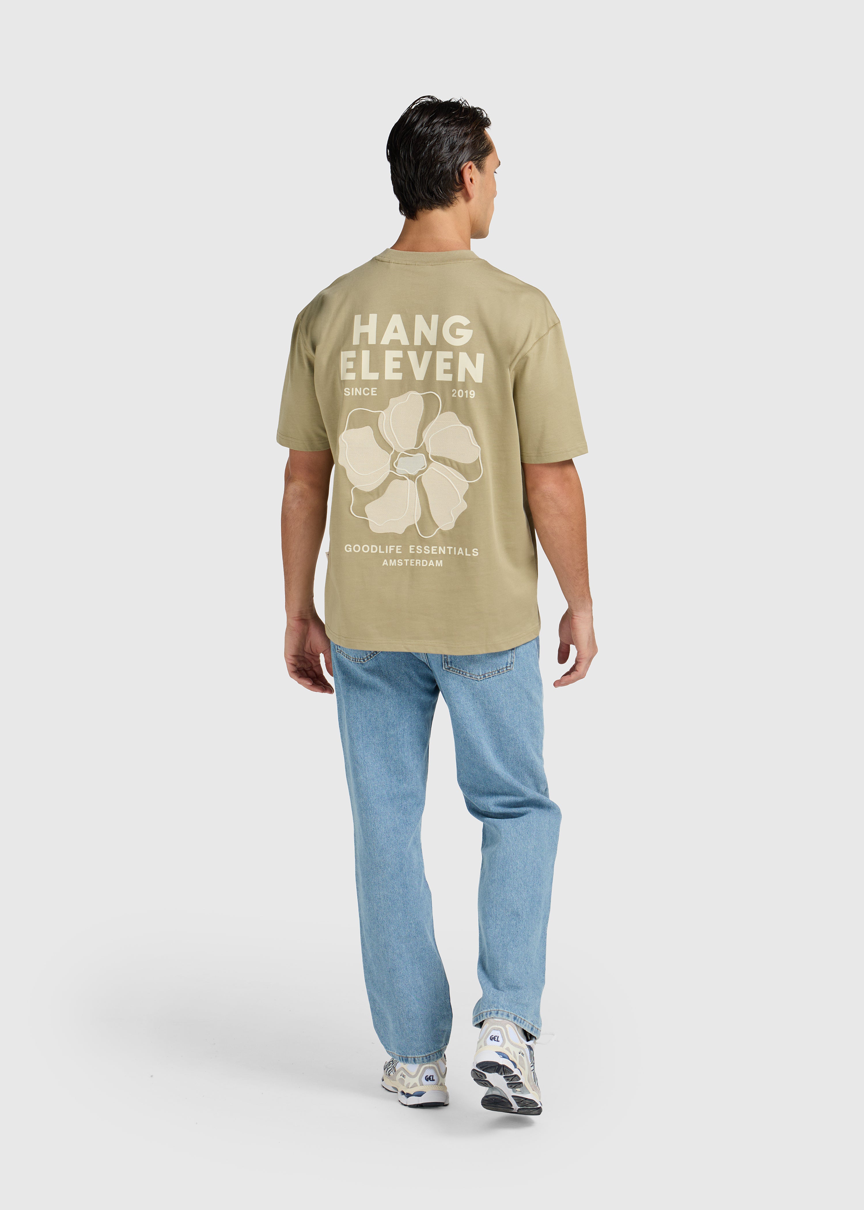 Floral Tee - Slate Green