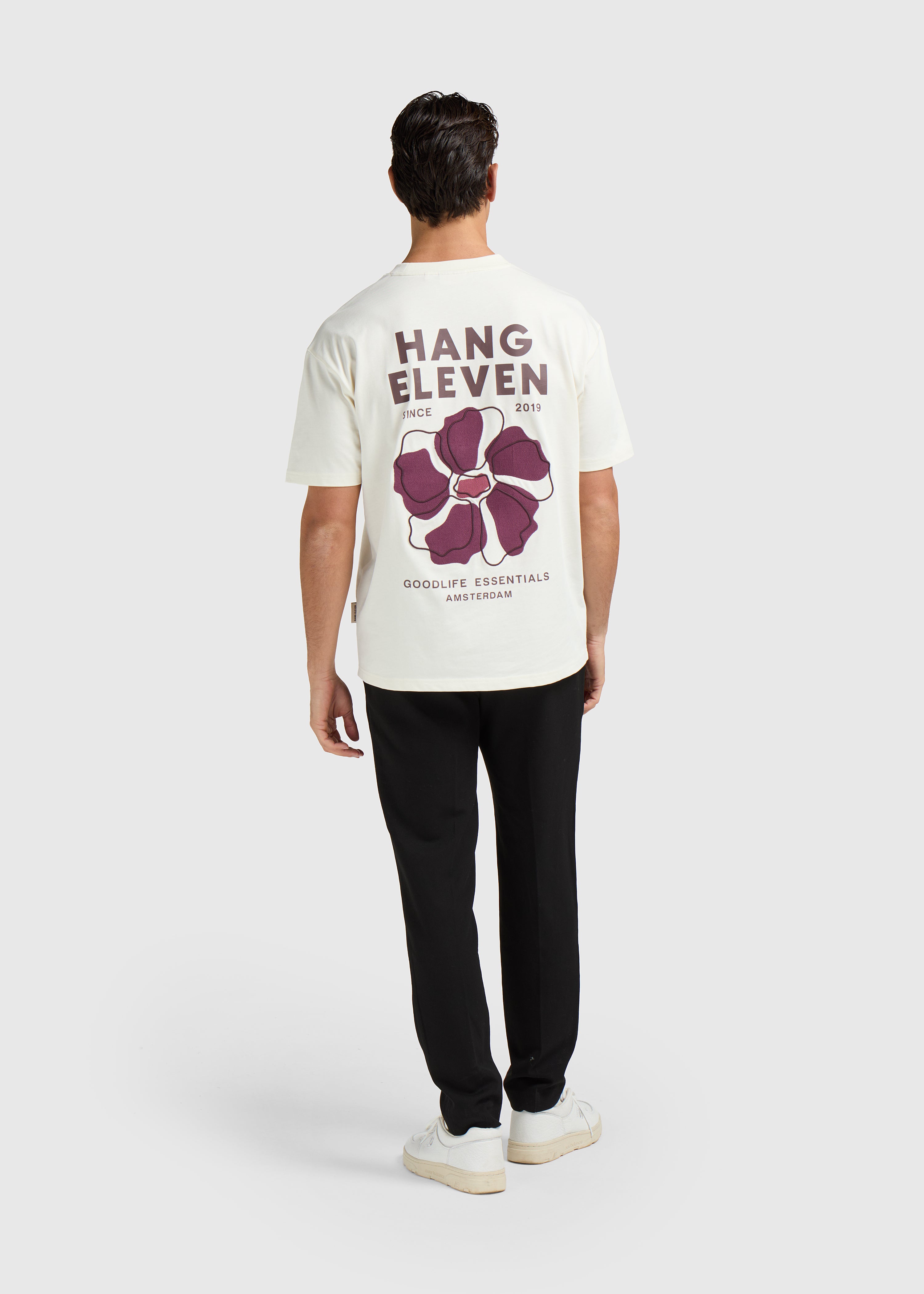 Floral Tee - White Sand