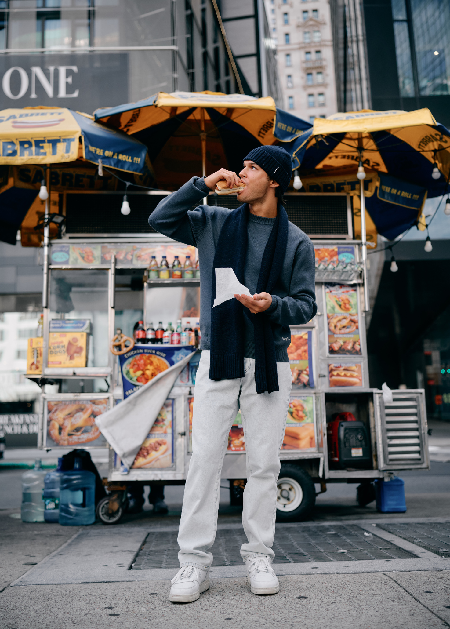 Compact Knit Crewneck - Navy Blue
