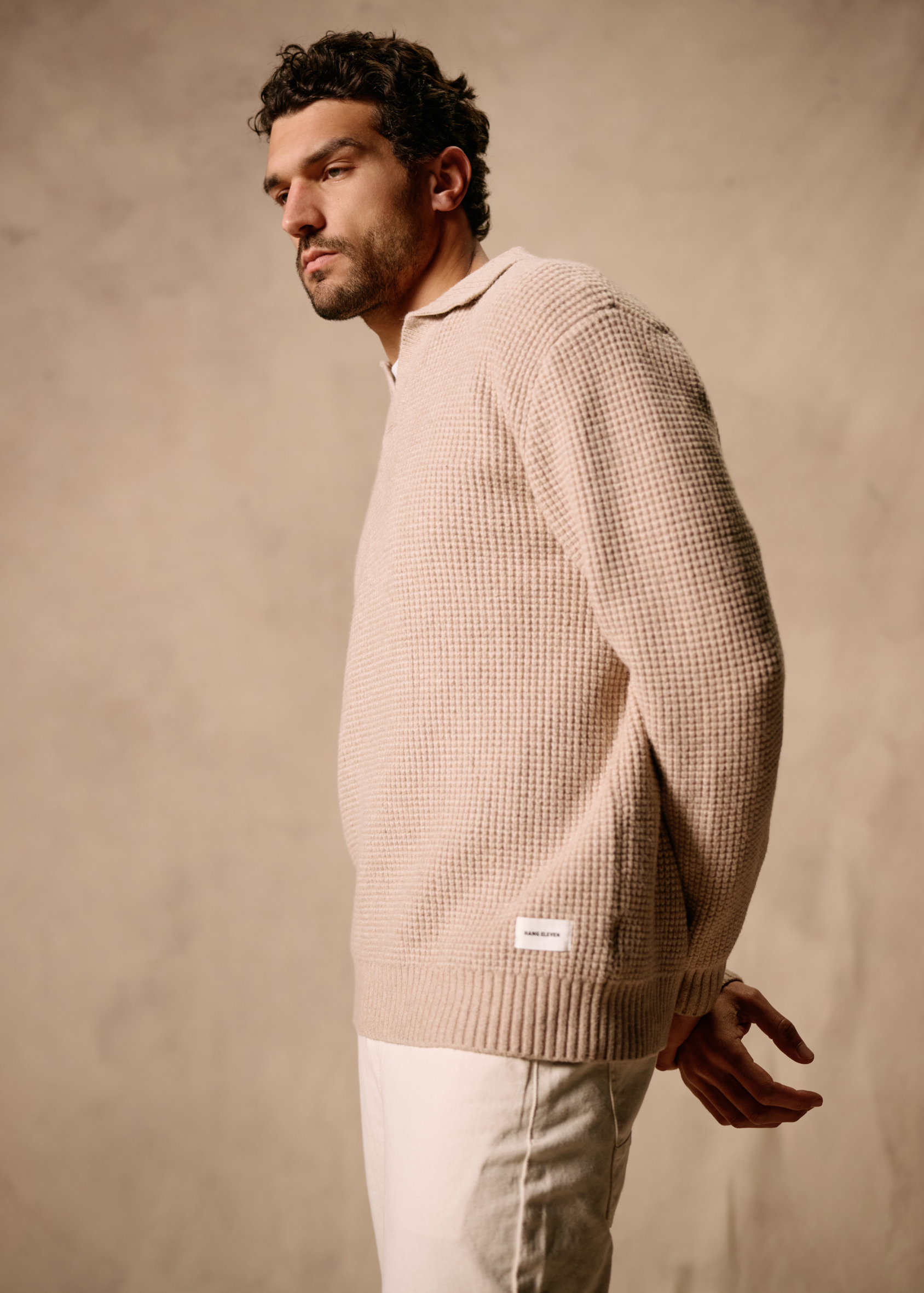 Riva Waffle Polo - Dark Sand