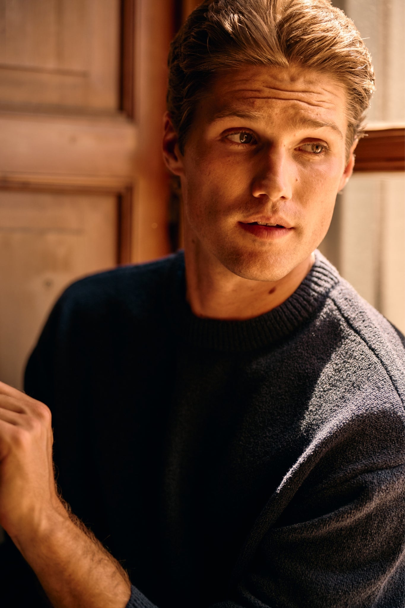 Loop Knit Crewneck - Navy Blue