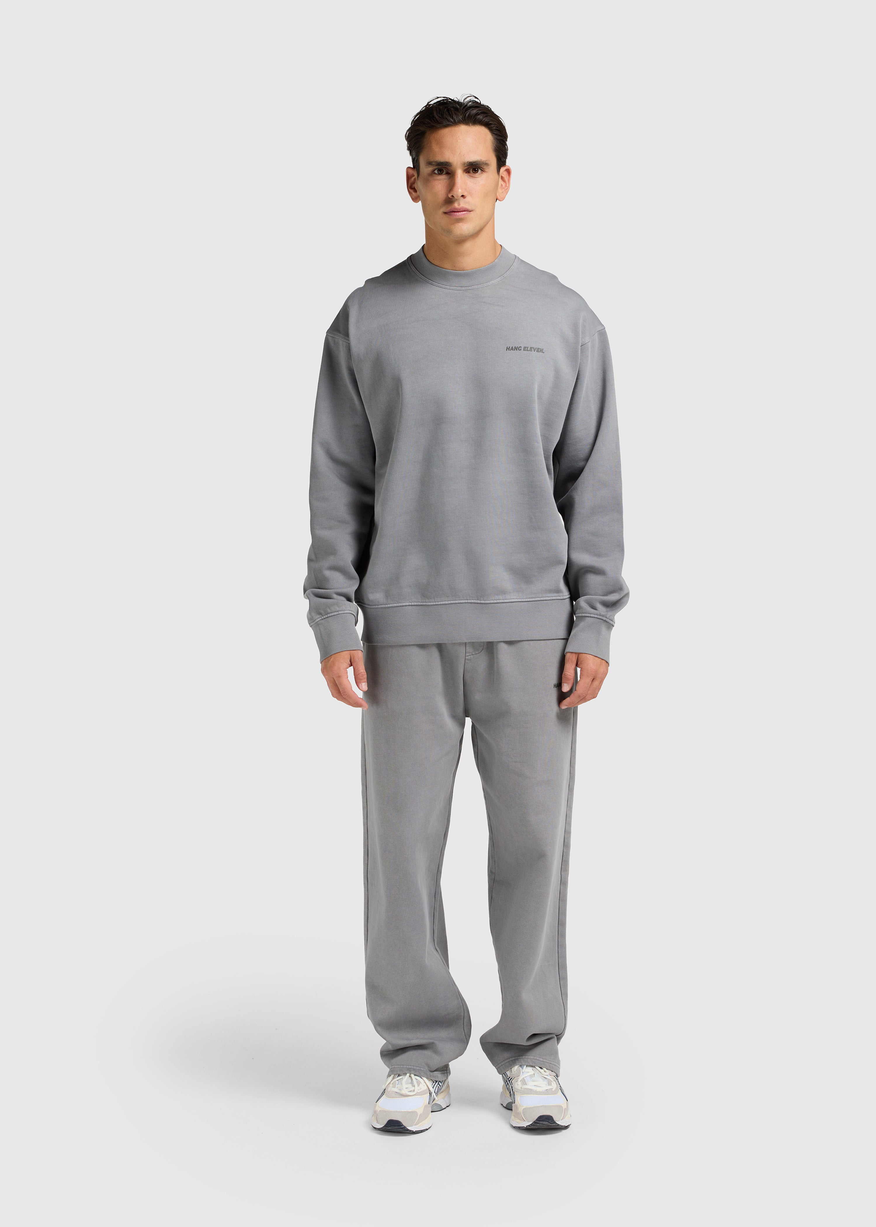 Sweat-shirt Premium Blanks à col rond - Gris délavé