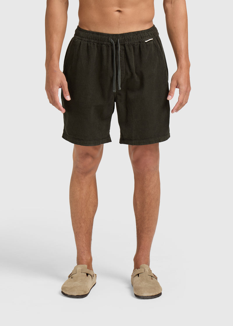 Cordshorts – Armeegrün