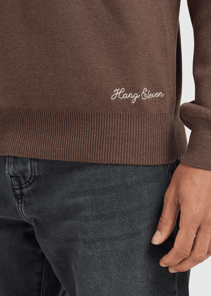 Compact Knit Crewneck - Espresso