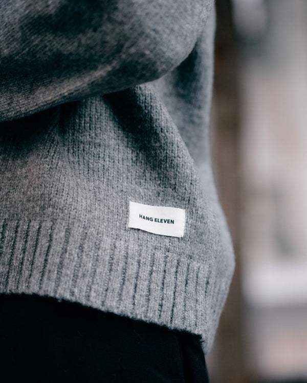 Heavy Knit Crewneck - Grey Melee