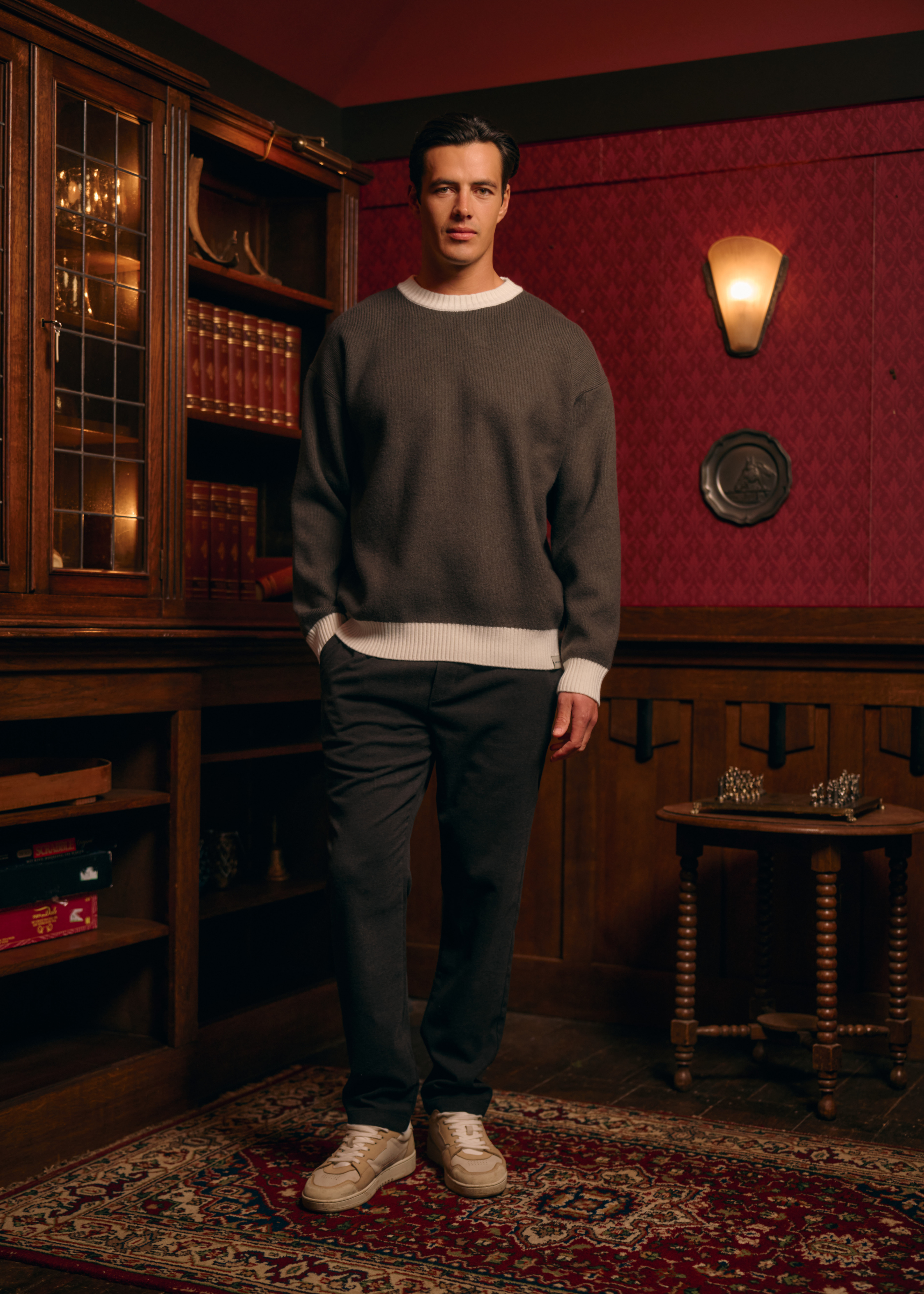 Contrast Knit - Brown