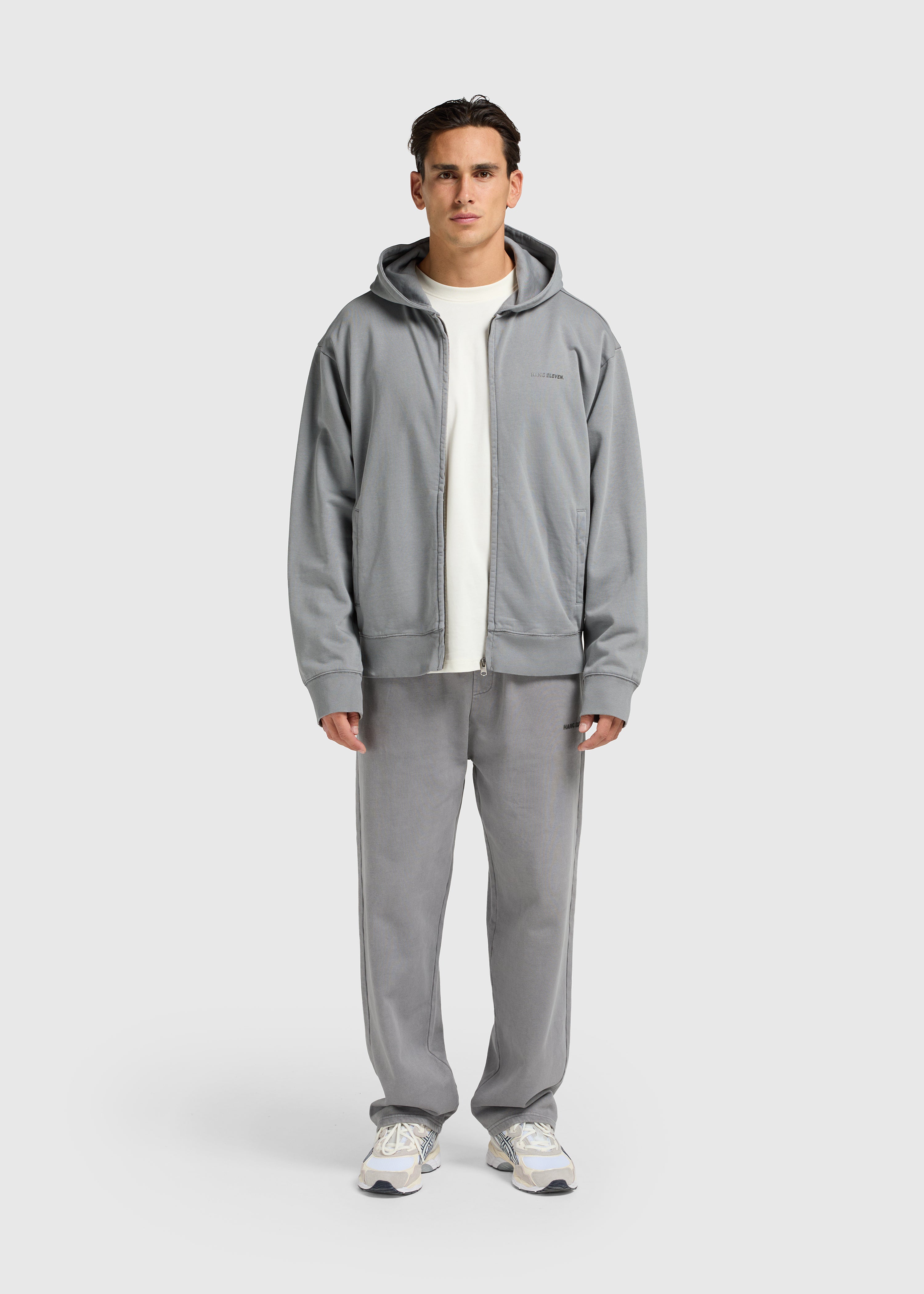Premium Blanks Full Zip - Washed Grey