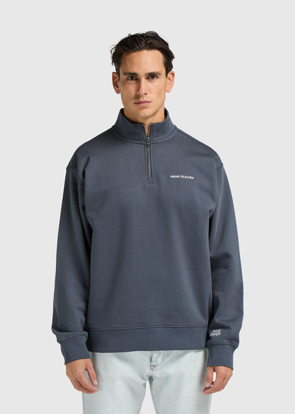 Half Zip Sweater - Ombre Blue