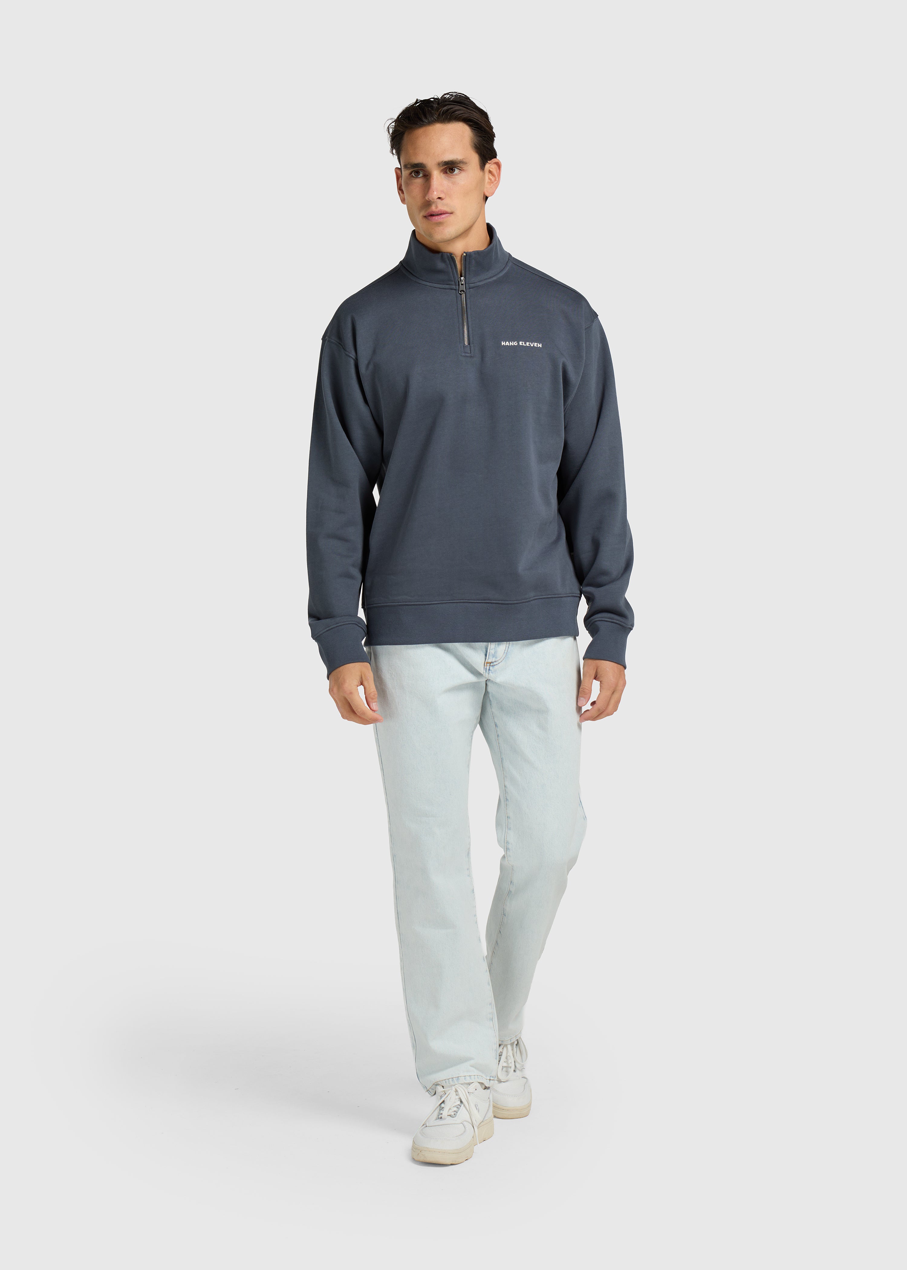 Half Zip Sweater - Ombre Blue