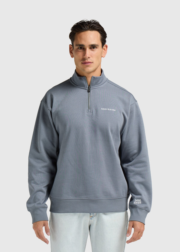 Half Zip Sweater - Stone Grey