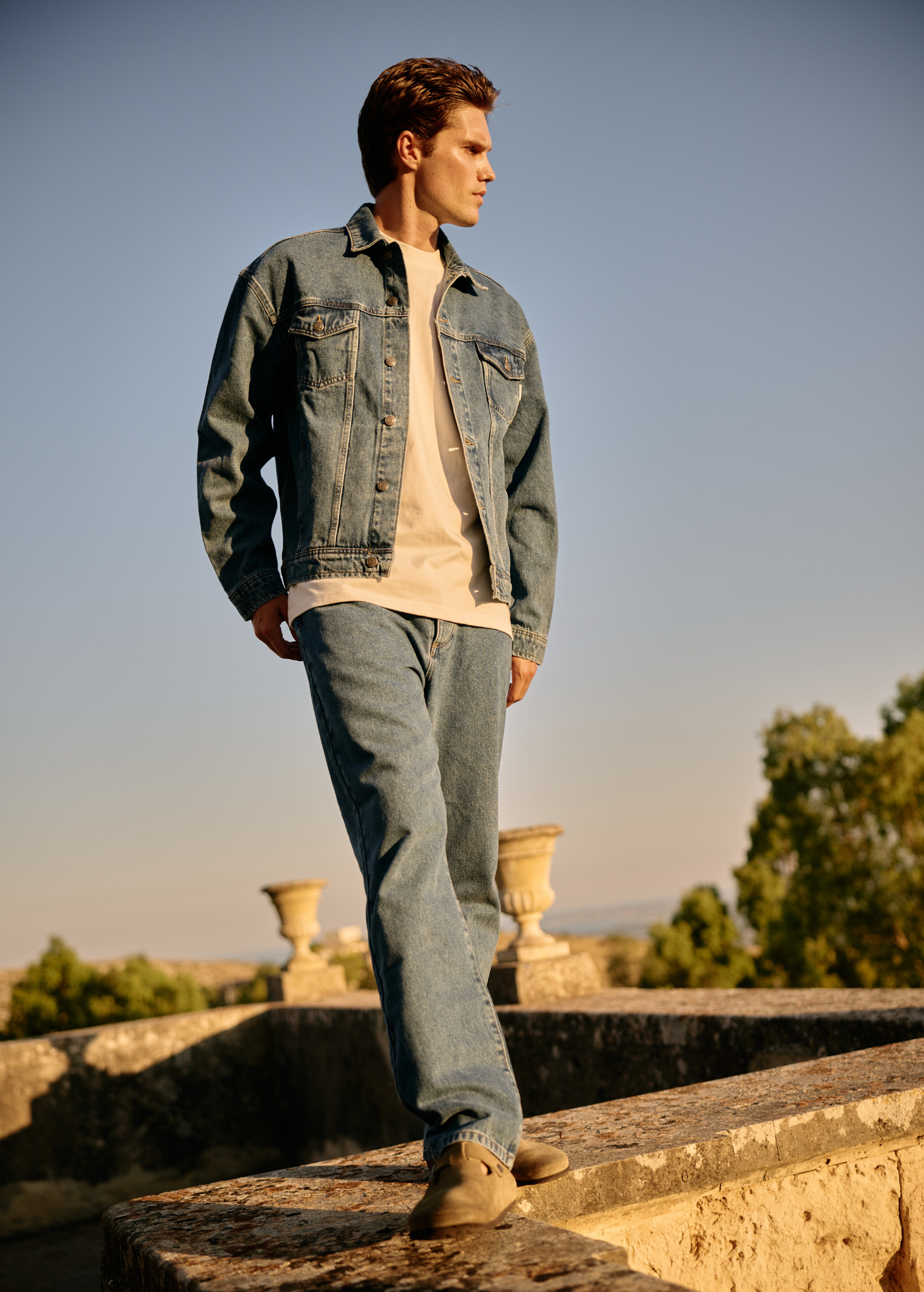 Premium Denim Jacket - Deep Blue