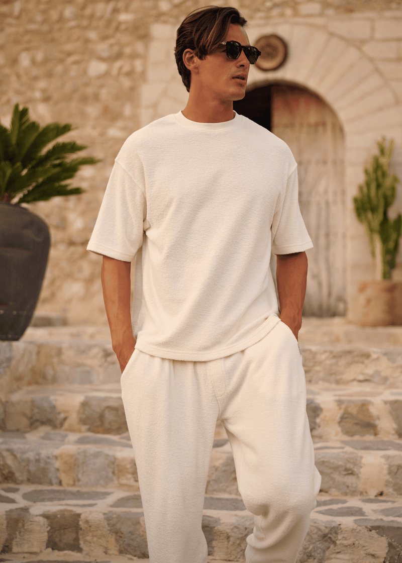 Toweling Bouclé Tee - Off White