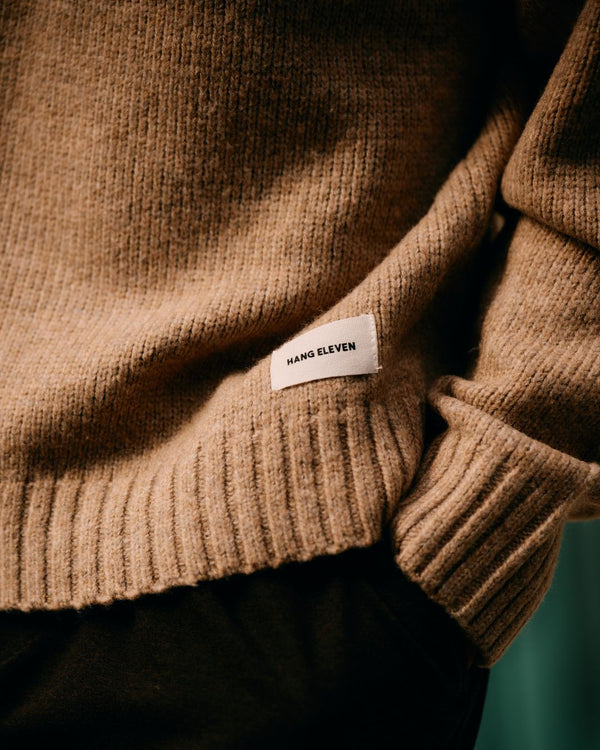 Heavy Knit Crewneck - Dark Sand