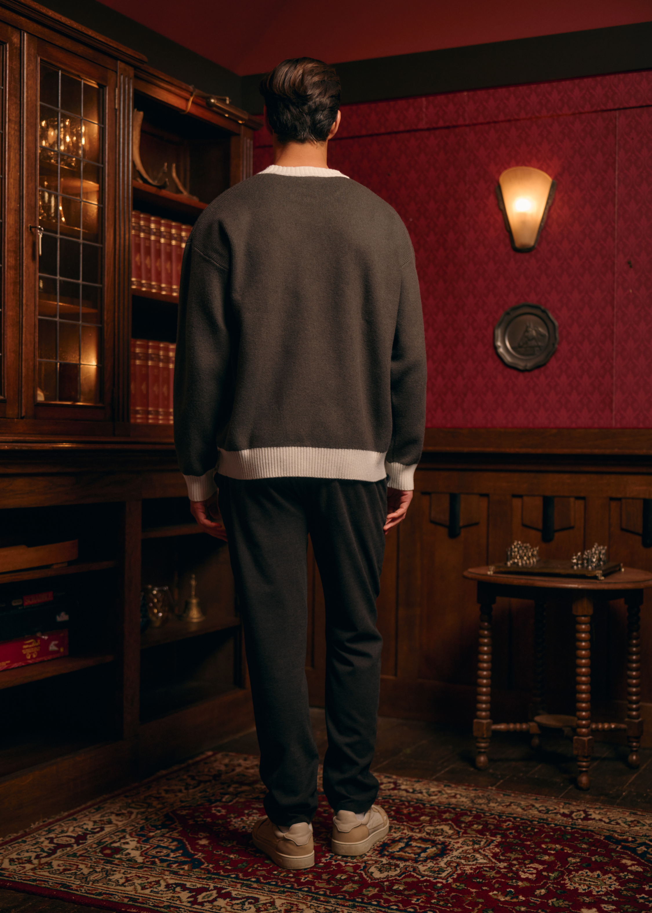 Contrast Knit - Brown