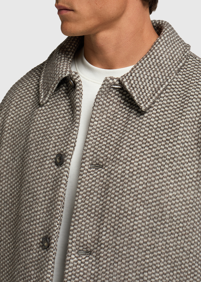 Gefüttertes Overshirt – Braun