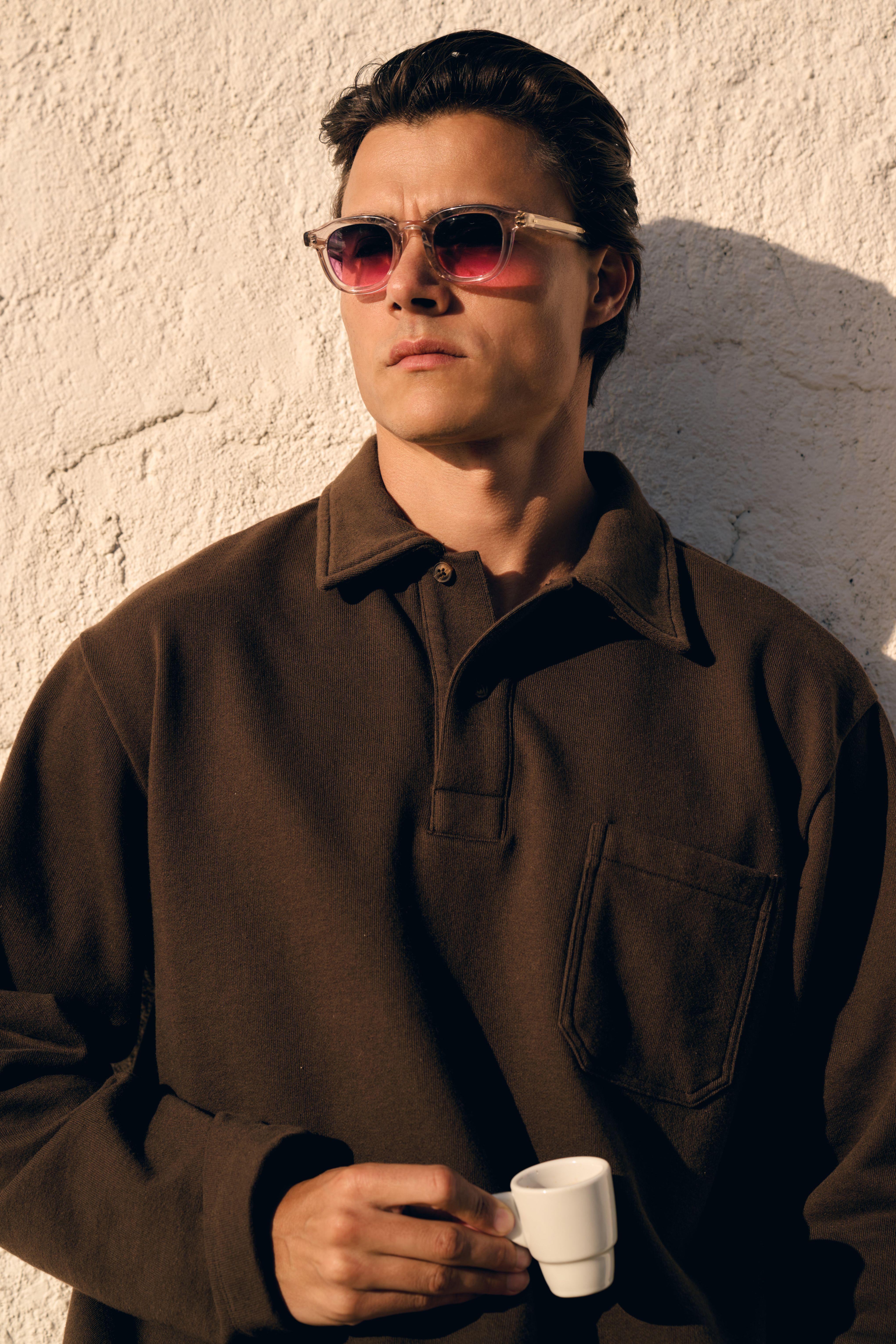 Vintage Washed Pocket Polo - Brown