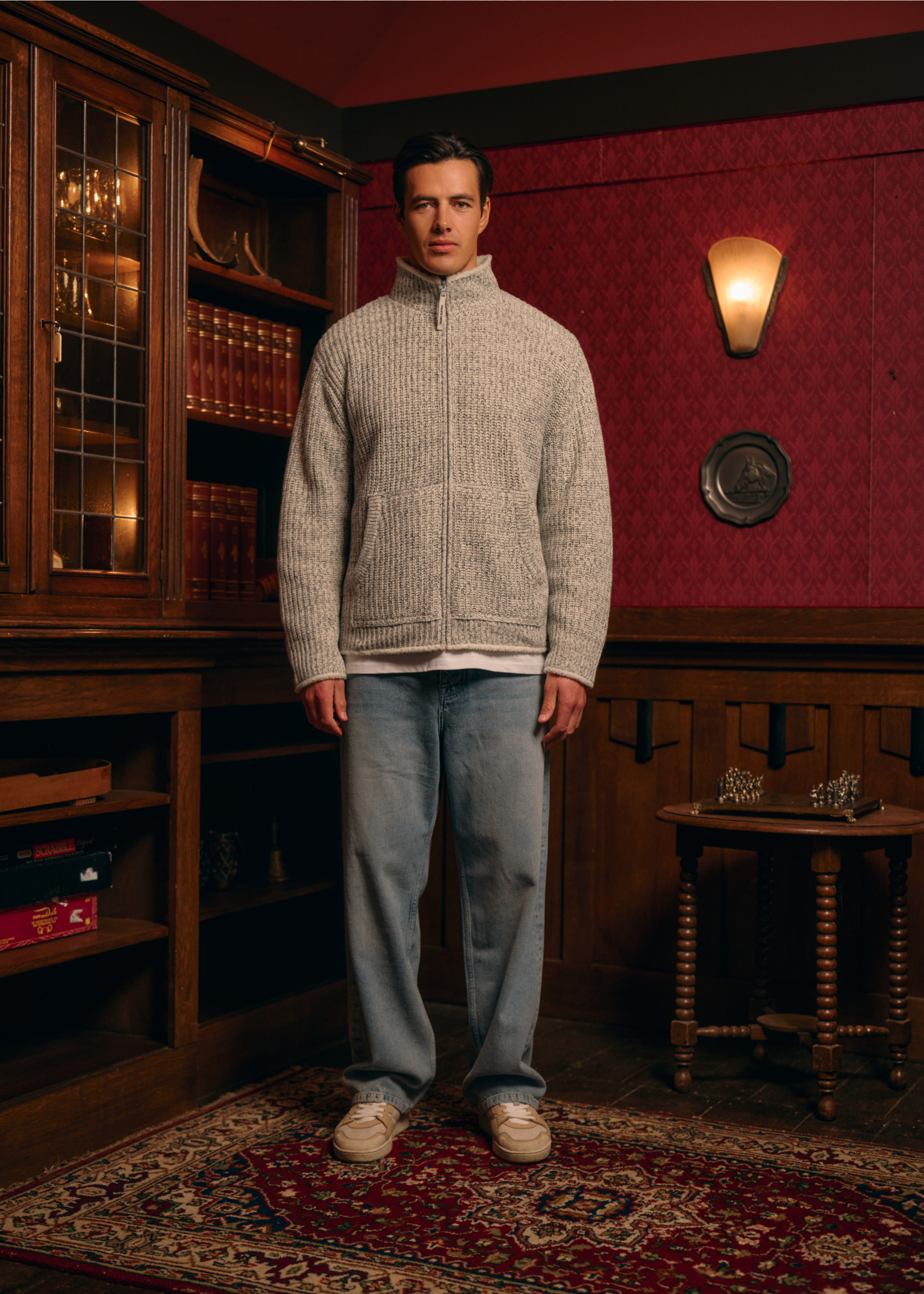 Heavy Knit Vest - Grey Melee