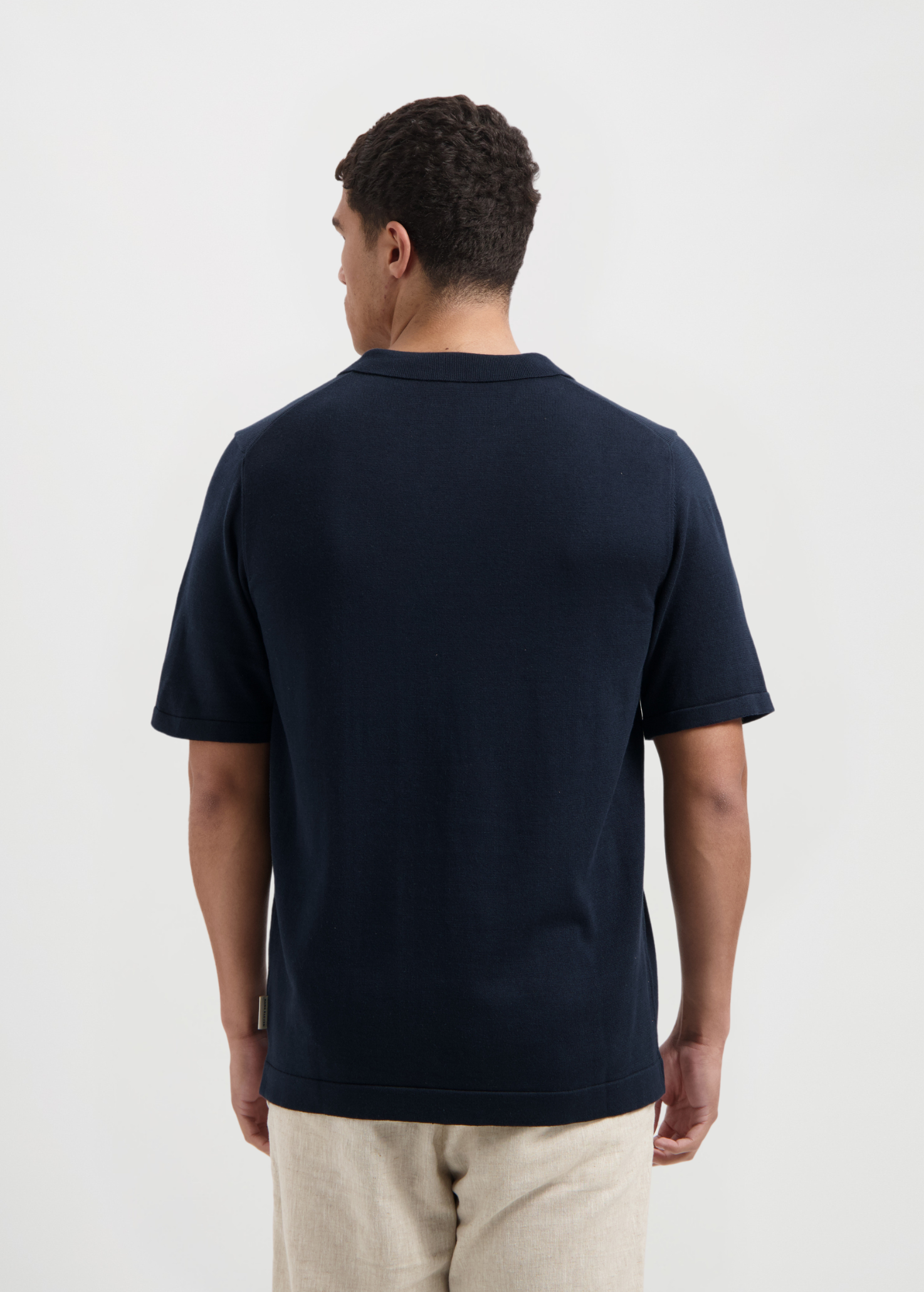 Polo en Tricot - Bleu Marine