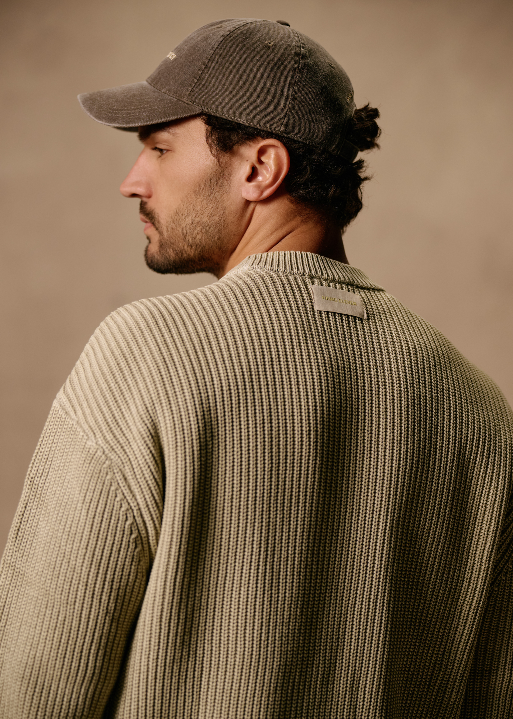 Washed Knit Crewneck - Slate Green